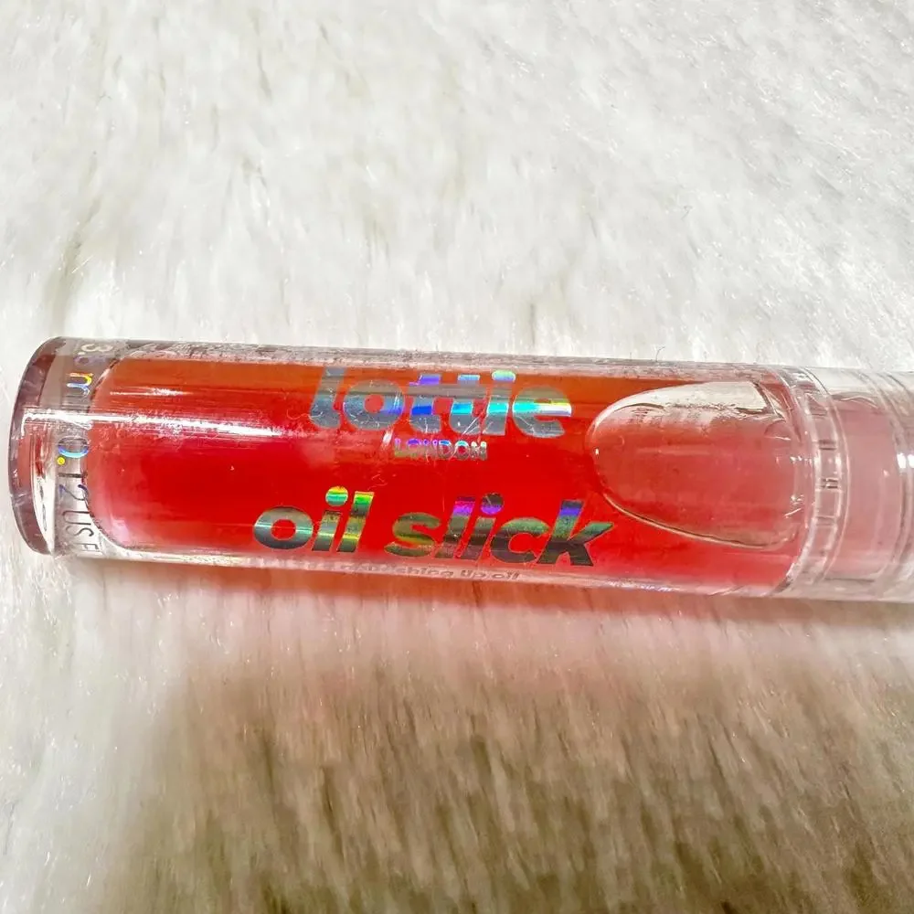 NEW Lottie London Oil Slick Nourishing Lip Oil Peachy Cheeks Full Size 3.8ml
